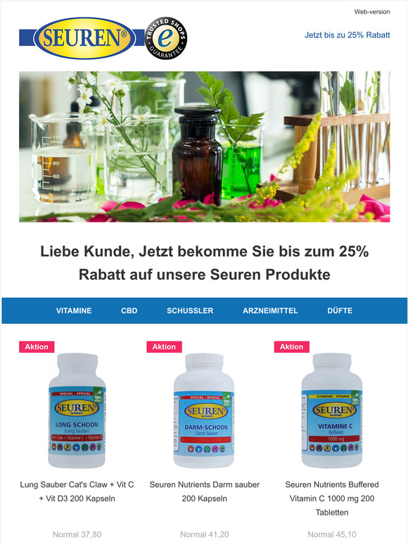 Frühlingsaktion - Jetzt bis zu 25% Rabatt  - Seuren Health