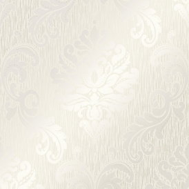 Chelsea Glitter Damask wallpaper in cream & gold