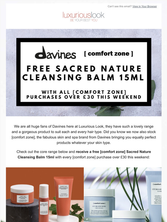 comfort zone cleansing balm