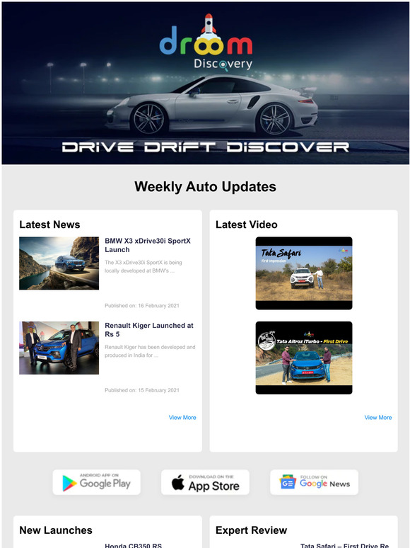 Droom - Catch all the latest news from the world of Automobile