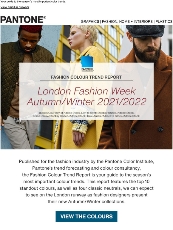 Pantone Top 10 Colors for London Fashion Week Milled