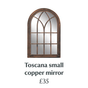 Toscana small copper mirror