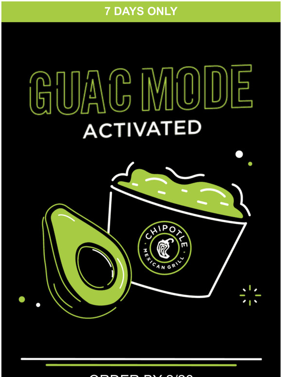Chipotle The first Guac Mode of the year is here 🤩 Milled