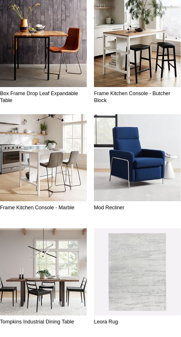 West Elm: Clearance announcement: The Box Frame Counter Table won't ...