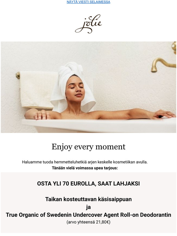 🎁Lahja kaikkiin yli 70 euron tuoteostoksiin