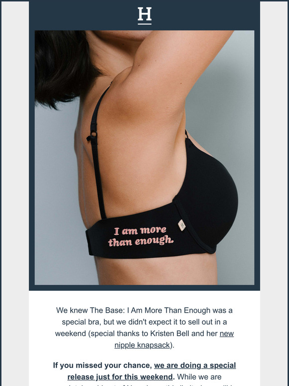 Harper Wilde The More Than Enough bra is back in stock Milled