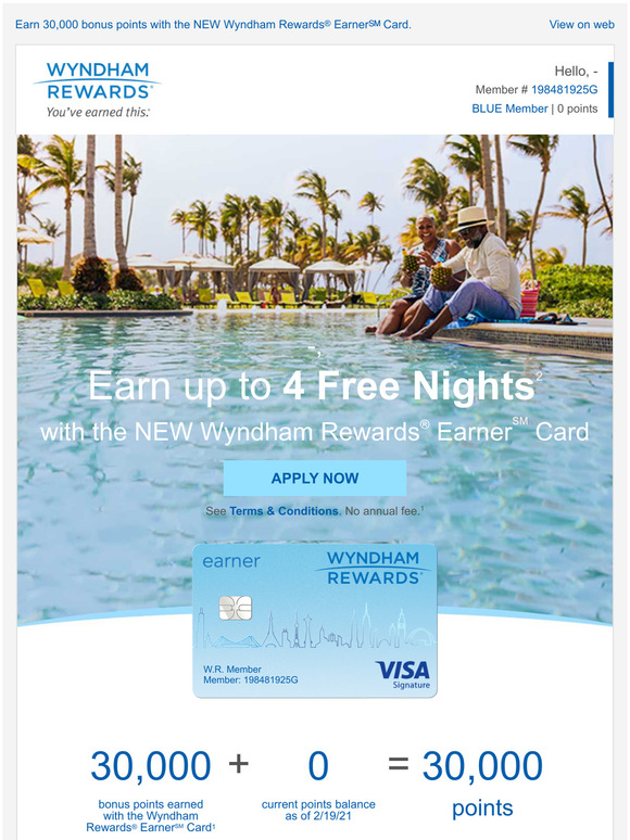 Travel When You’re Ready with Points for up to 4 Free Nights