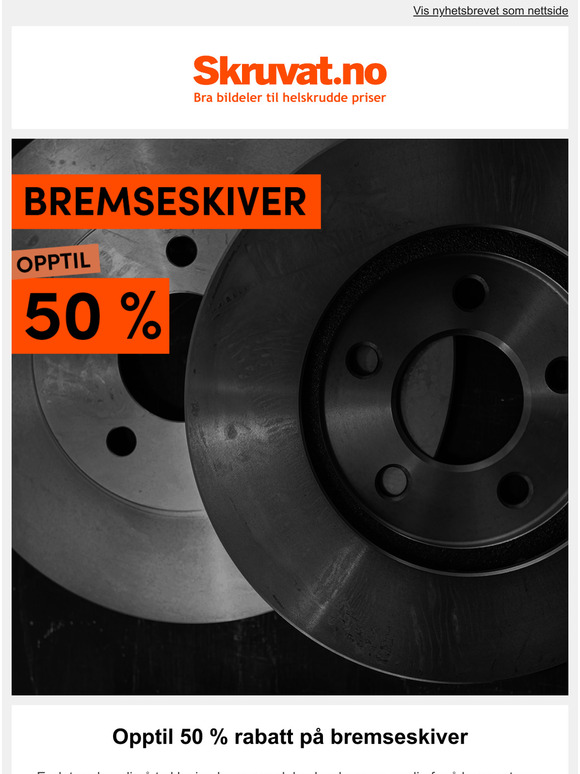 Bremseskiver skruvat