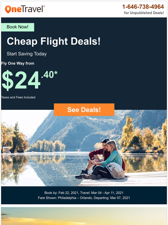 onetravel insanely cheap flights