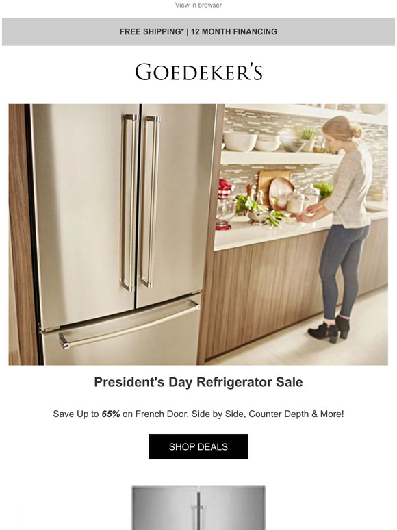 Refrigerator Deals Up to 65% Off! President's Day Sale Continue!