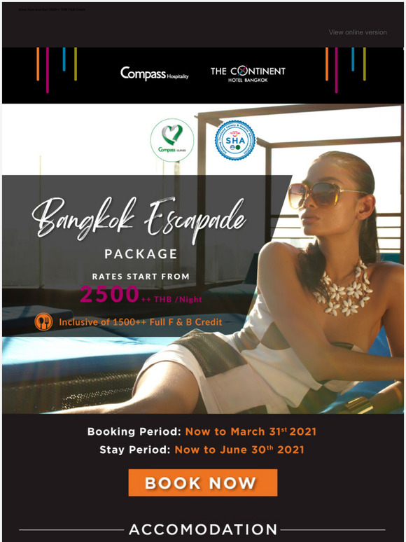 Escape Bangkok awaits you at The Continent Hotel Bangkok!