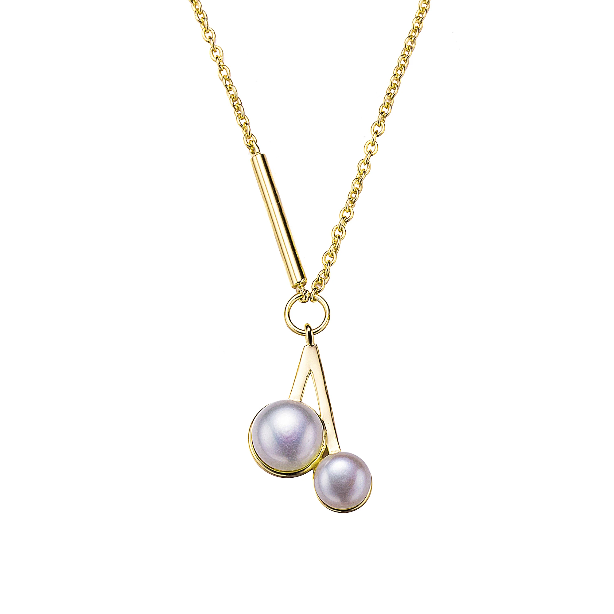 Image of Pearls to My Heart Gold Necklace