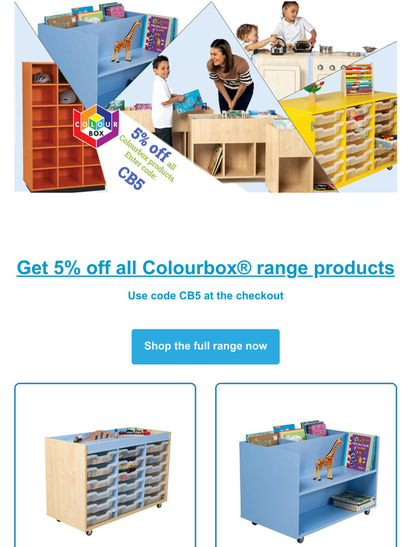 Get 5% off all Colourbox® Range Products