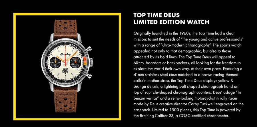 Breitling Reunites With Deus Ex Machina on a Watch for “Bikers, Boarders  and Surfers”