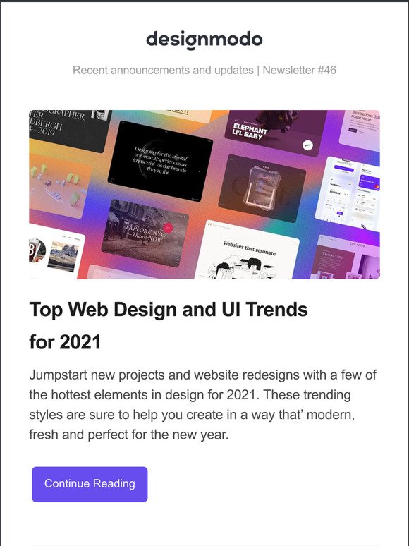 Web Design and Email Marketing Trends, Startup 4.3 Update, Upcoming Postcards 3, and more...