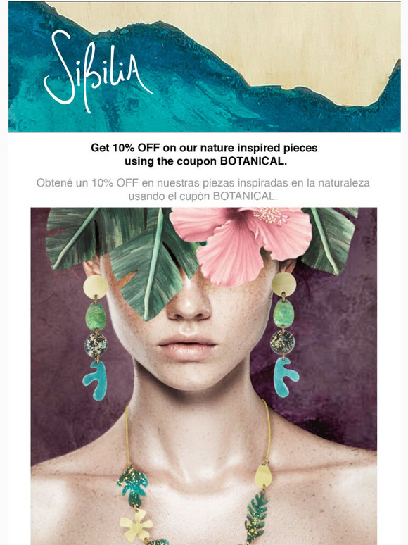 Sibilia - Get 10% off on our nature inspired pieces