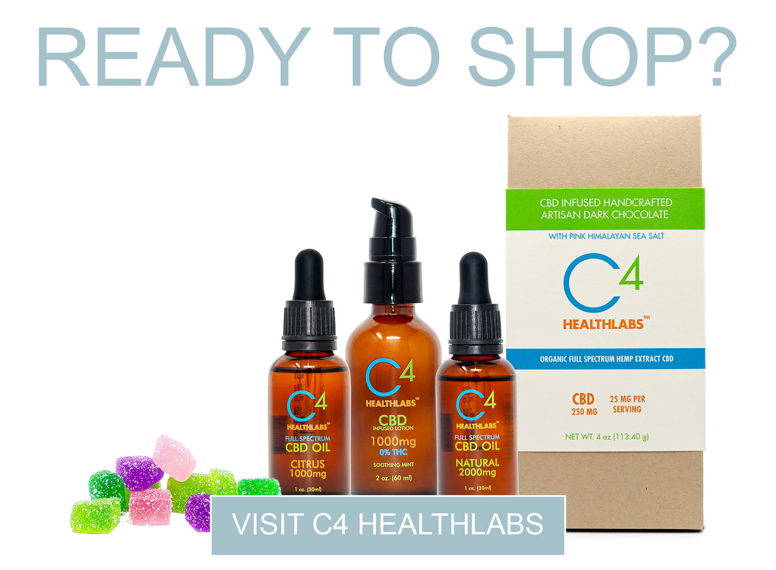 READY TO SHOP? SHOP NOW BUTTON
