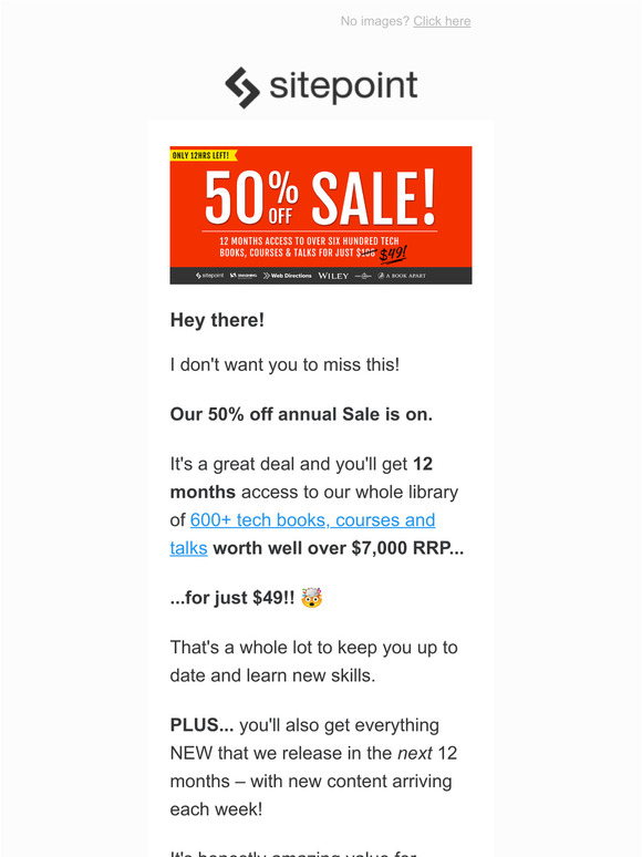 Only 12hrs left! Save $59 on an annual membership