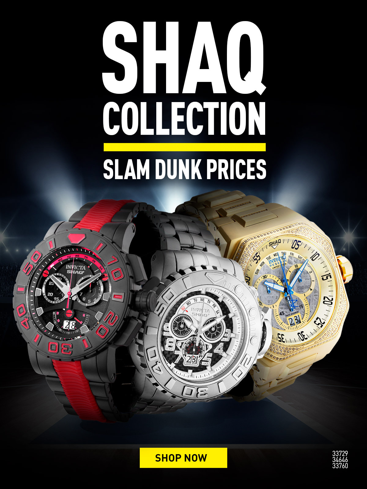 Invicta Slam Dunk Deals Up to 85 OFF SHAQ Watches Milled