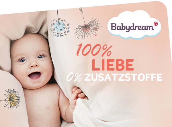 100% Liebe ist alles, was Babypflege braucht. 0% Zusatzstoffe sind nötig, um Babyhaut zu pflegen.