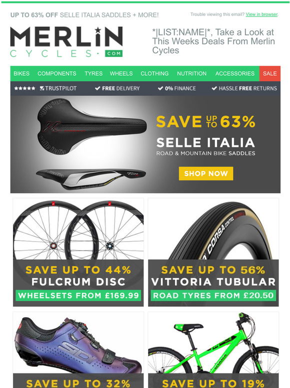 merlin cycles new customer discount