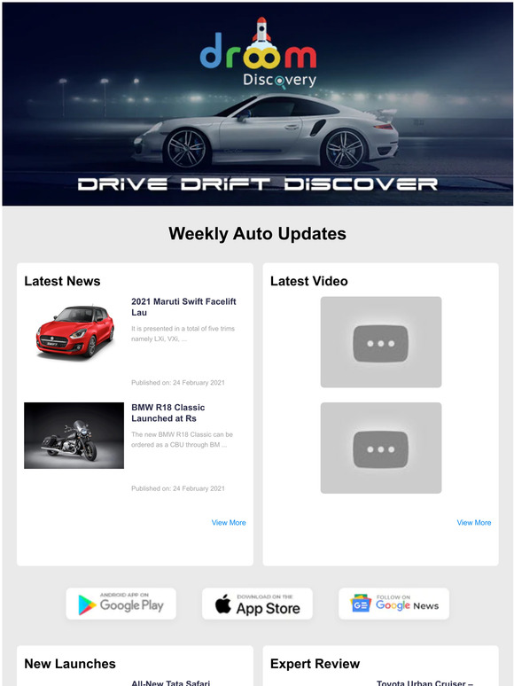 Droom - Catch all the latest news from the world of Automobile