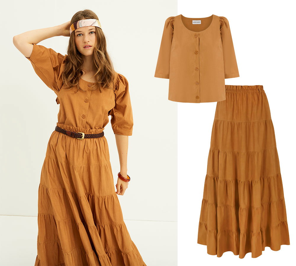 KALA TEE RUST KALA SKIRT RUST ANTIK BATIK