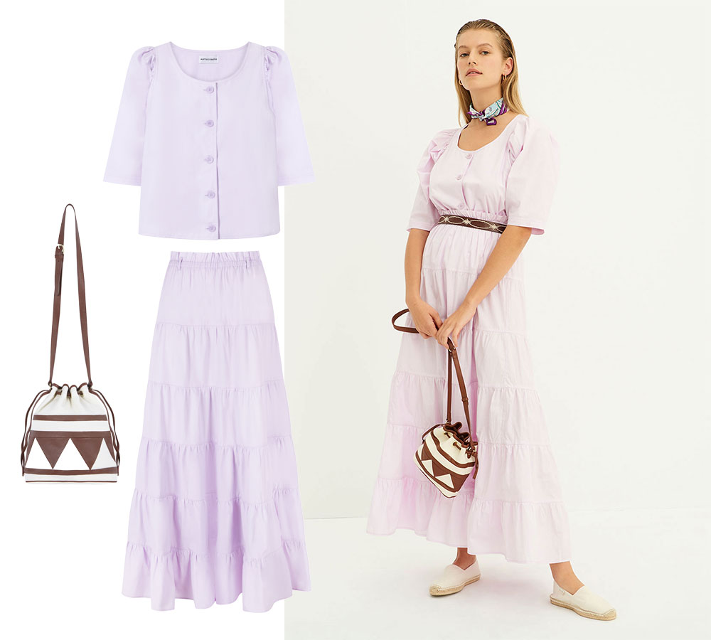 KALA TEE LILAC KALA SKIRT LILAC ANTIK BATIK