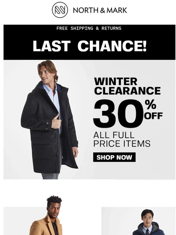 Hurry! Last Chance For Winter Clearance!!