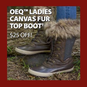 OEQ™ Ladies Canvas Fur Top Boot†