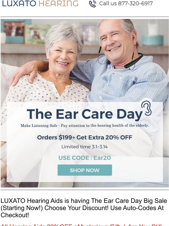 The Ear Care day Campaign Get 20%OFF