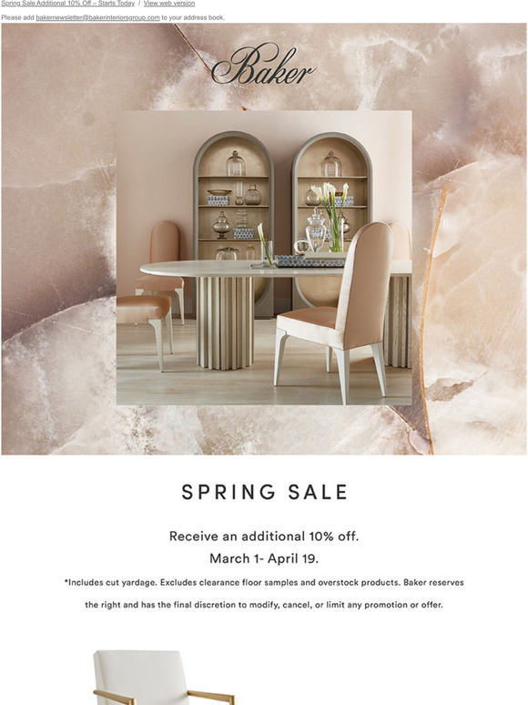 Spring Sale Additional 10% Off  Starts Today