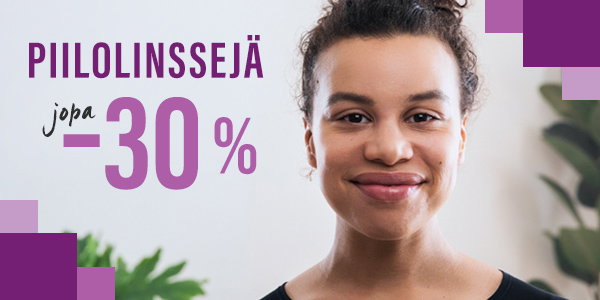 Piilolinssejä jopa -30 %