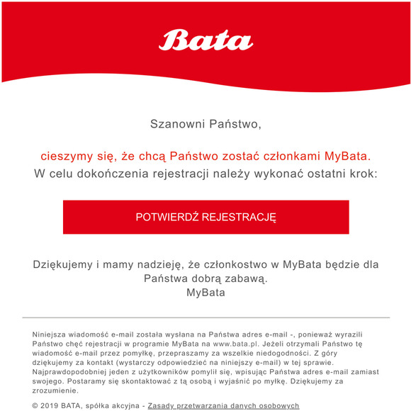 MyBata - Autoryzacja adresu e-mail