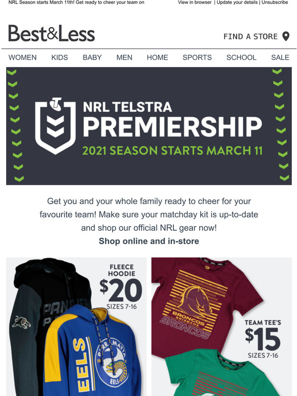 best and less nrl clothing