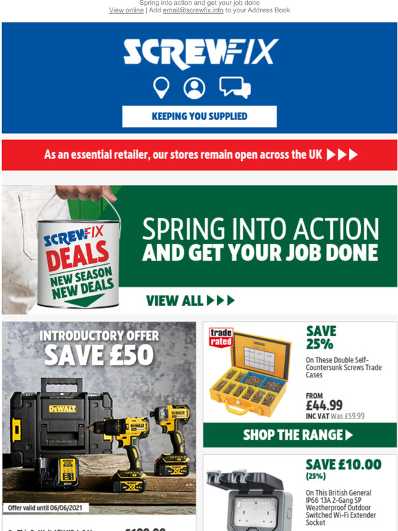 Screwfix NEW Season NEW Deals Milled