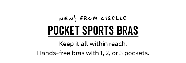 NEW! From Oiselle - Pocket Sports Bras