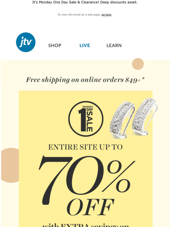 jtv monday one day sale