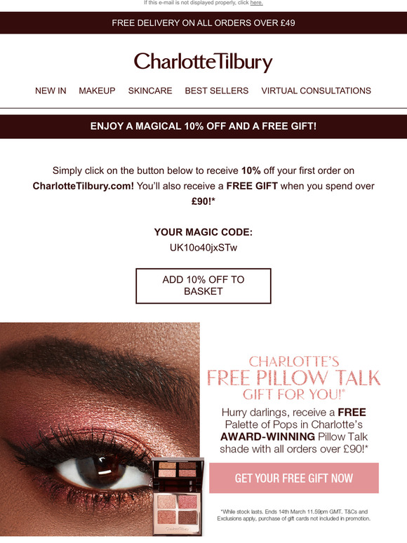 charlotte tilbury 10 off sign up