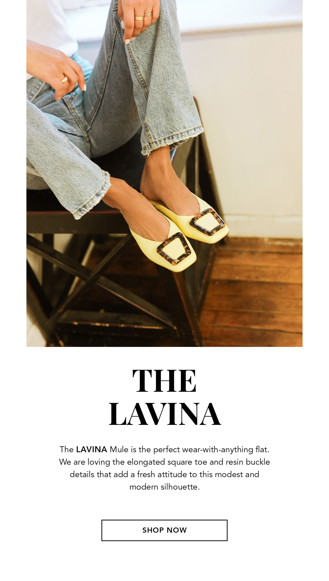 lavina buckle mule