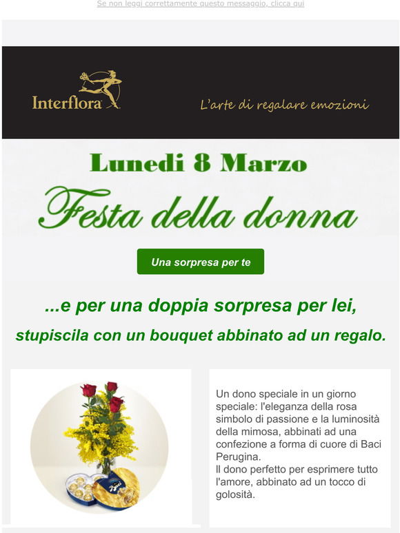 Interflora Italy - Spedizione di Fiori e Piante a Domicilio: Consegna  gratuita per la Festa della Donna