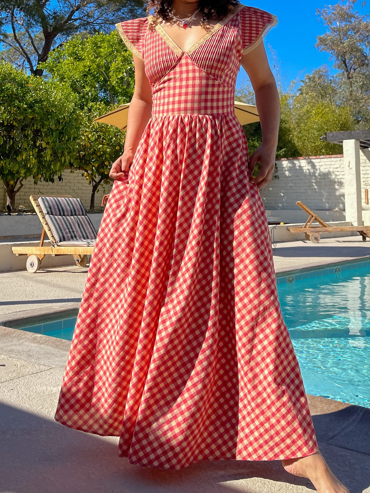 Image of Anoki Midi Dress - Gingham