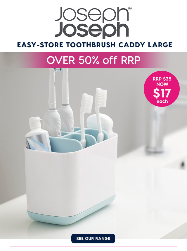 joseph joseph extra large grey toothbrush caddy