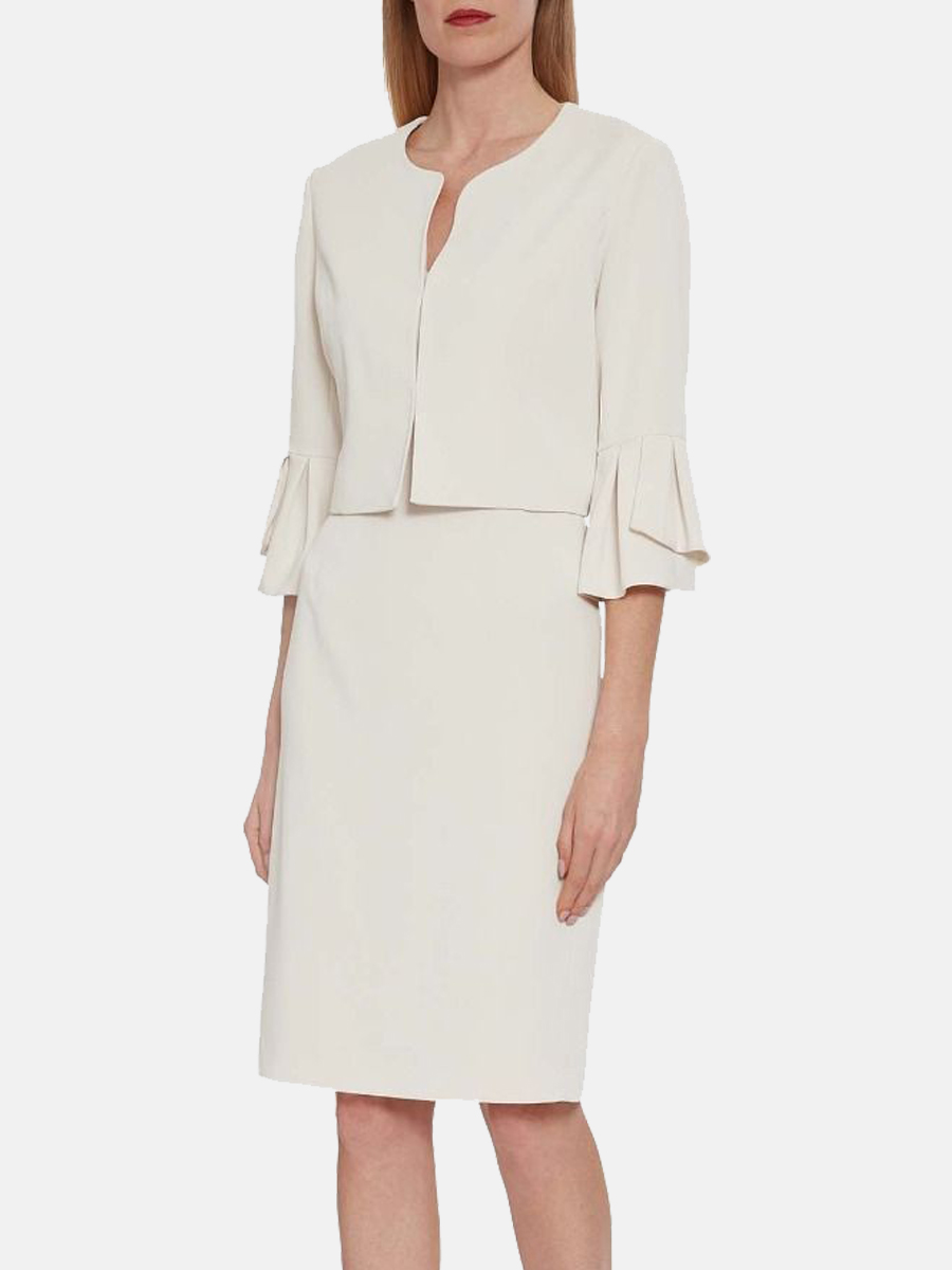 bianna moss crepe dress and jacket