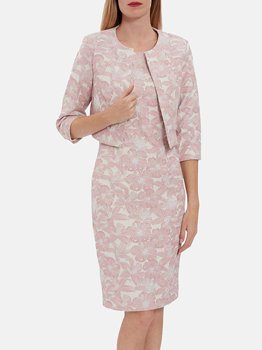 bianna moss crepe dress and jacket