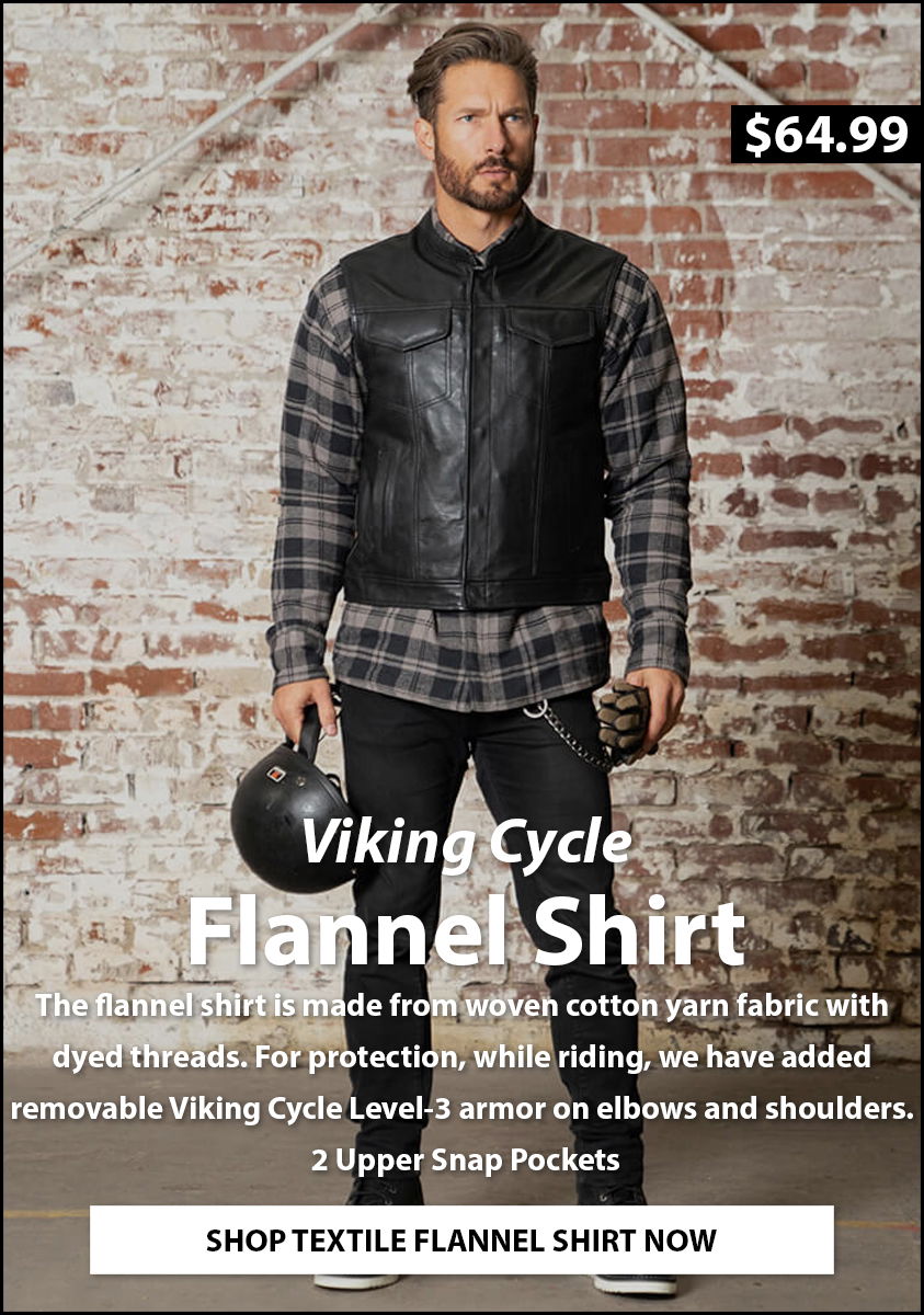 Viking Cycle: $64.99 Viking Cycle Textile Motorcycle Flannel Shirt