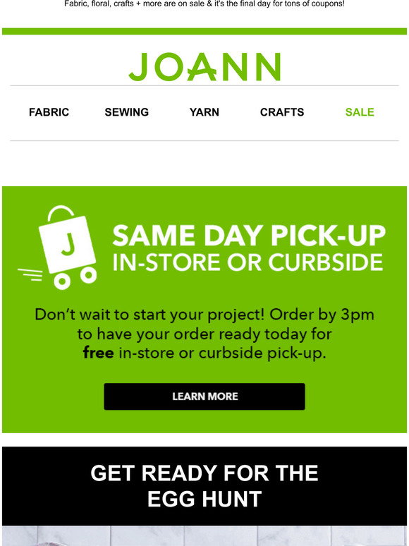 joann sewing class coupon