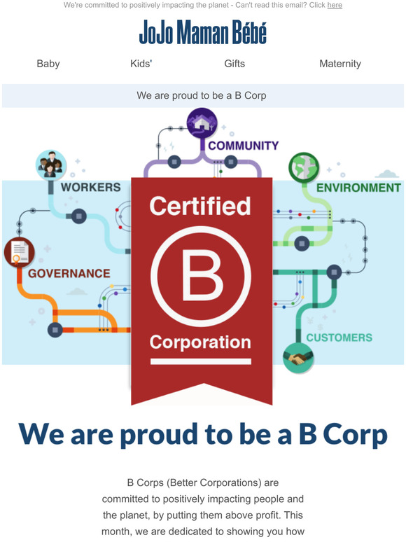 Jojo Maman Bebe What does being a B Corp mean for JoJo? Milled