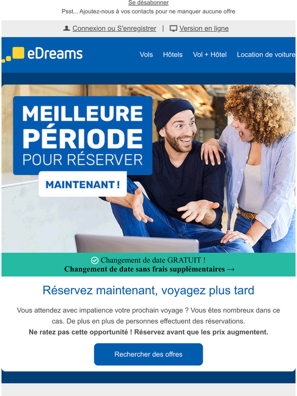 eDreams France Rservez avant que les prix augmentent... Milled