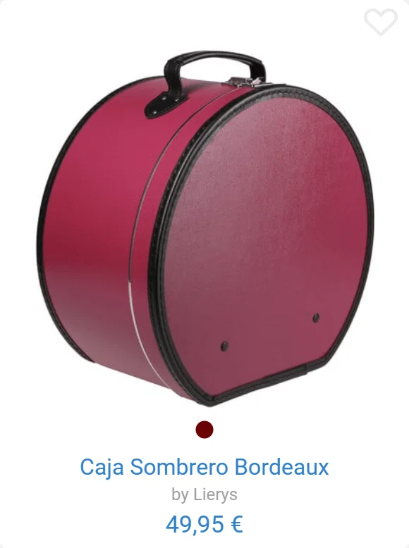 Caja Sombrero Bordeaux by Lierys